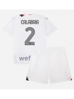 AC Milan Davide Calabria #2 Replika Borta Kläder Barn 2023-24 Kortärmad (+ byxor)